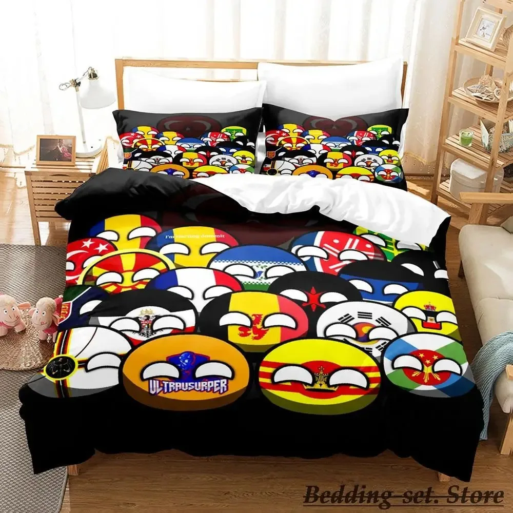 

Top Countryball Polandballs Bedding Set Single Twin Full Queen King Size Bed Set Aldult Kid Bedroom Duvetcover Sets Anime