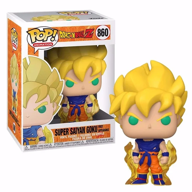 funko pop Anime Figure Dragon Ballz SUPER SAIYAN GOKU #860 Vegeta #669 Action Figure Toys Collection Dolls Gifts for Children