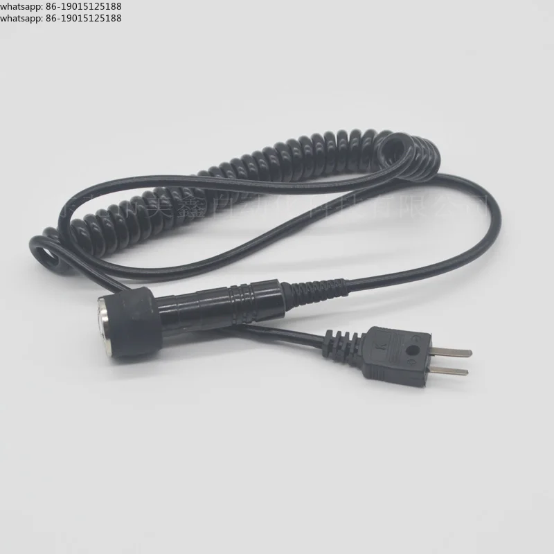 Factory Direct  Magnetic Surface Thermocouple Black K-Type Spring Telephone Line Sensor Easy to Carry Temperature Rod