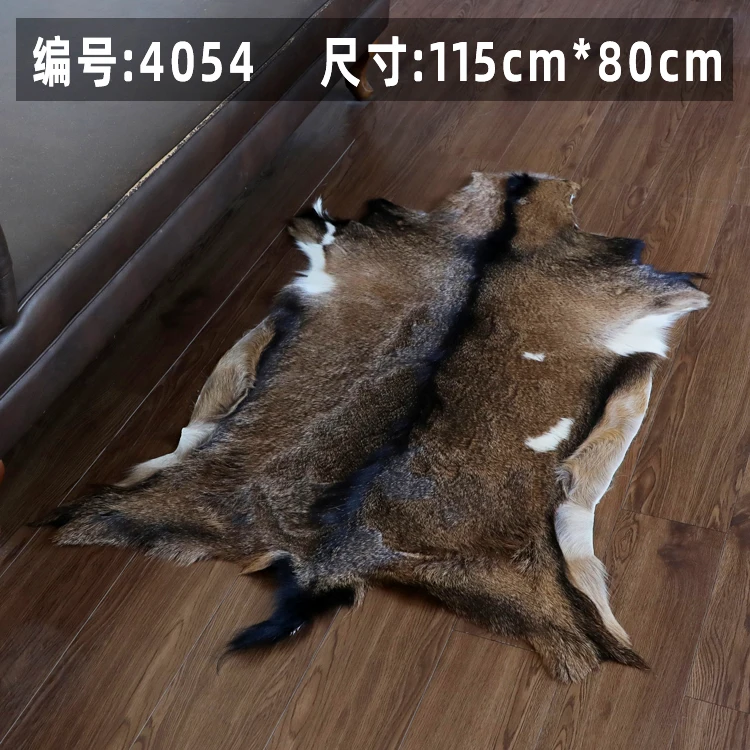 Unique area rug,Natural Goat Skin Rug, Wool Leather Chair Cushion, Carpet for living room, cat mattress, defect fur, anime rug
