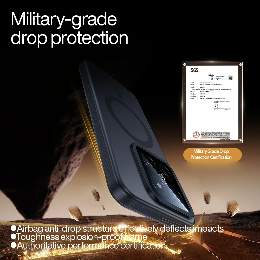 الشيطان الذكي-غطاء الشحن اللاسلكي المغناطيسي ، حماية عدسة مضادة للسقوط ، حافظة هاتف Magsafe لـ شاومي 14 برو ، مي 14 الترا