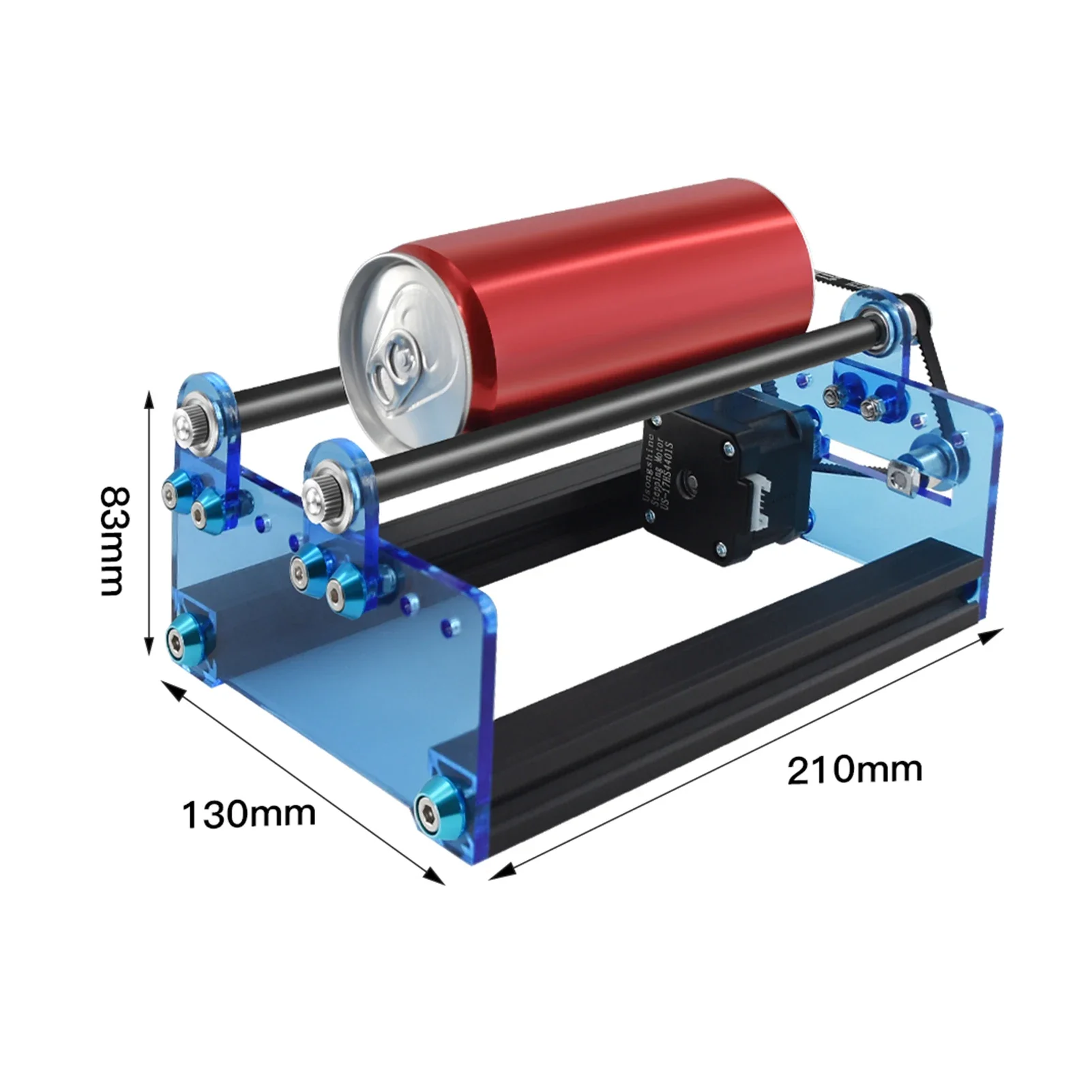 Laser Engraving Roller for Cylindrical Objects with 360° Rotating Engraving Axis 5 Angle Adjustments Engraving Diameter 20-80mm