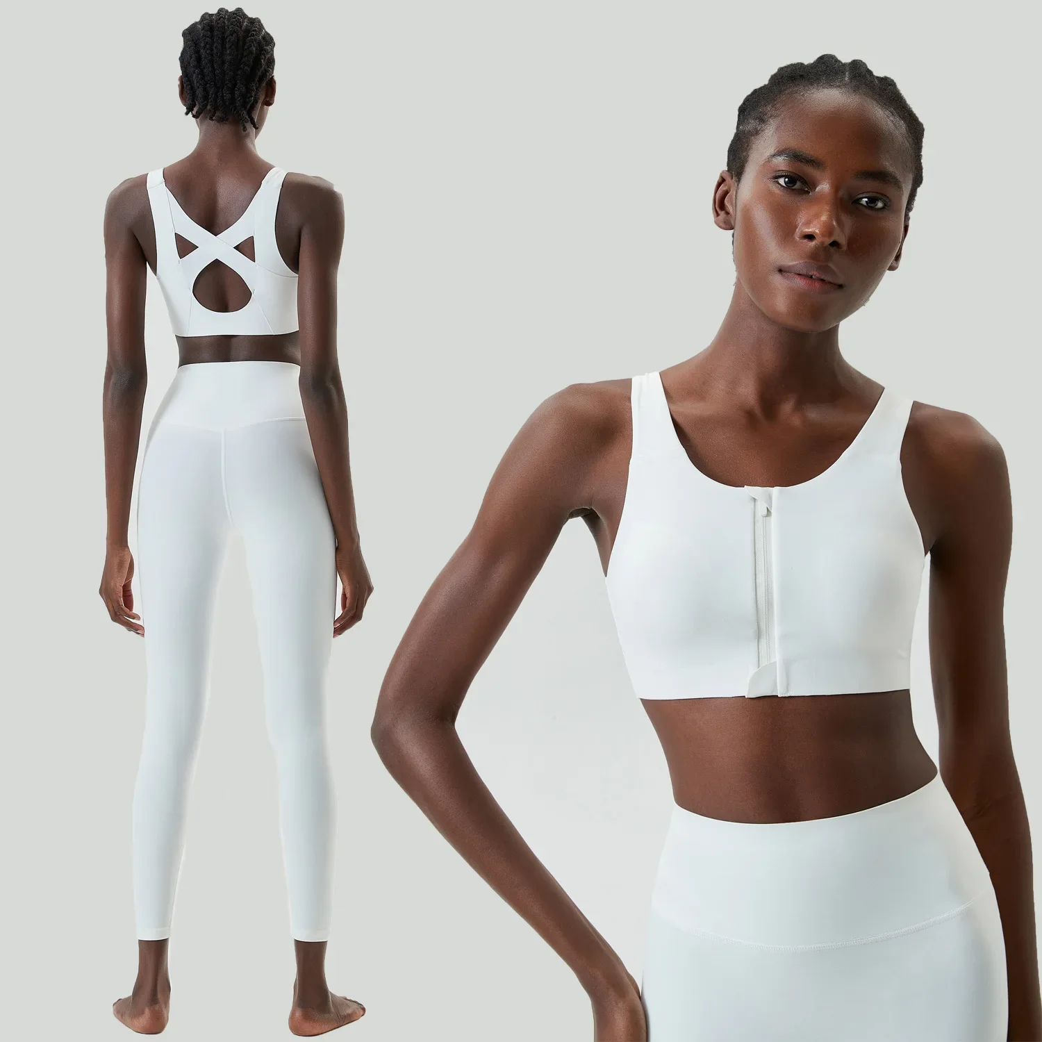 Женский комплект из двух предметов для фитнеса и йоги, однотонный ударопрочный спортивный костюм, эластичная спортивная одежда для бега, женская одежда для тренировок