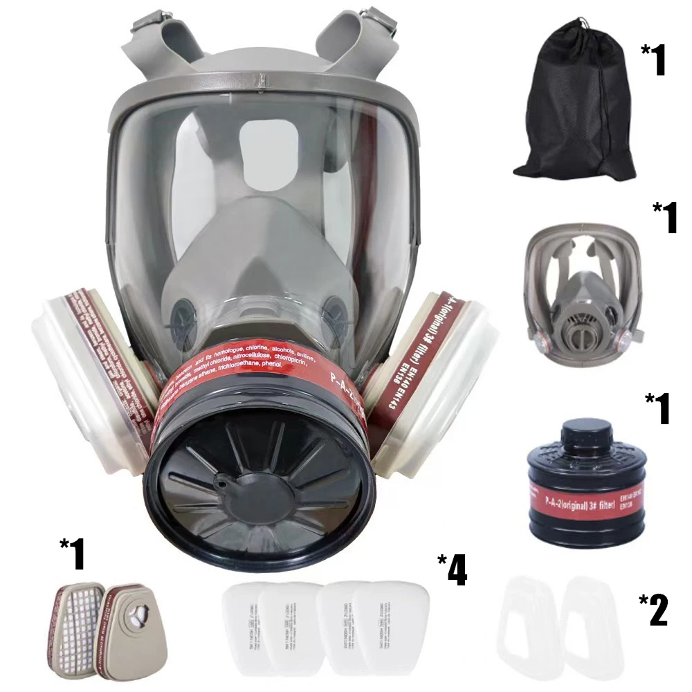 Gas Mask Spray Paint Chemical Pesticide Dust Can Be Connected to the Canister Dual-Use Mask Dual-Use Masks