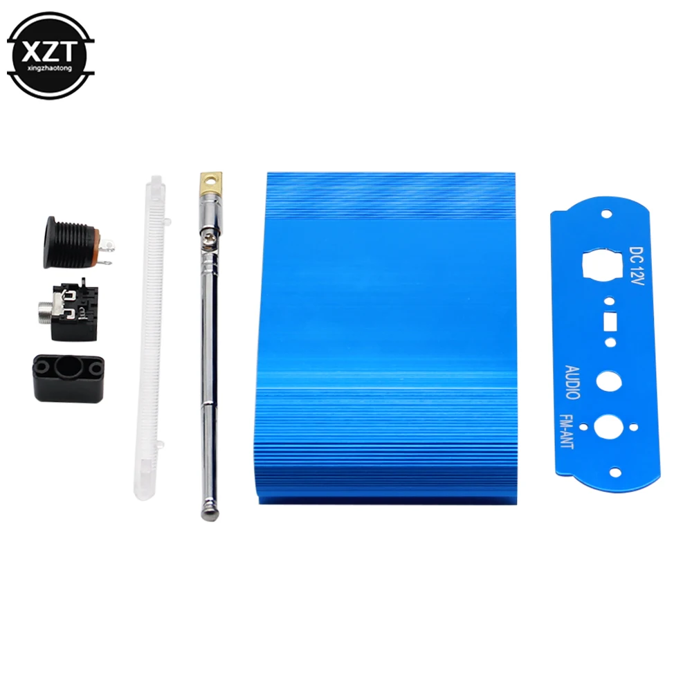 XZT Blue Aluminum Shell Module Case Box for Bluetooth WMA Decoder Board MP3 Music Player Car Radio Module Support USB FM TF