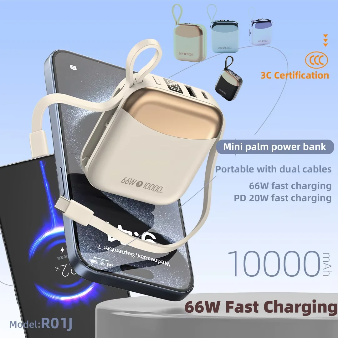 Mini 10000mAh Power Bank 66W Portable Fast Charge Powerbank 3c Certification Battery For iPhone Xiaomi Huawei Samsung - Image 2