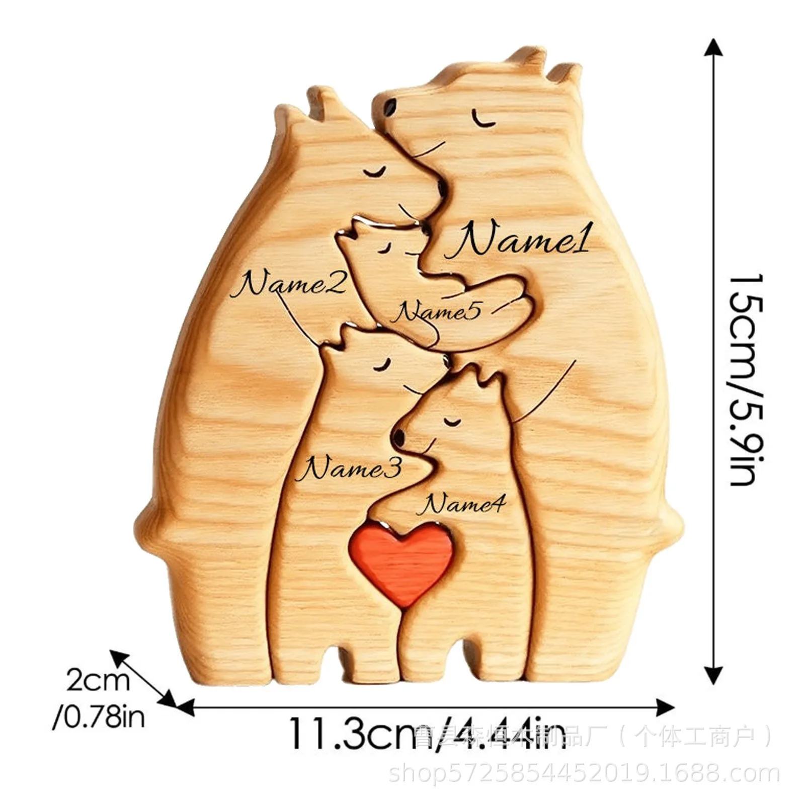 Bär Familie Thema Holz Kunst Puzzle Holz skulptur DIY niedlichen Familien mitglied von Bären Puzzle Home Desktop Dekor Muttertag Geschenk