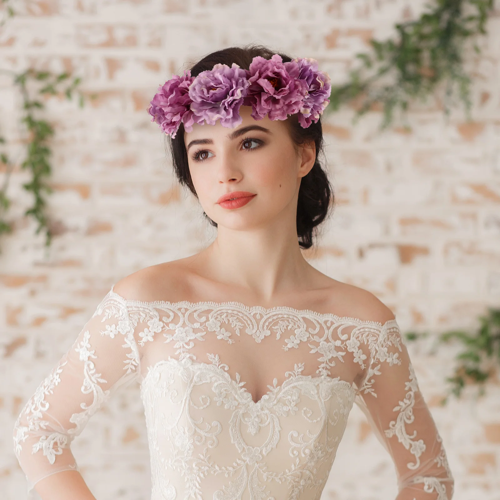 عصابة رأس بوهو على شكل زهور للنساء، إكسسوار شعر أنيق على شكل زهرة، غطاء رأس من القماش واسع قابل للتعديل للسفر في الحفلات #6