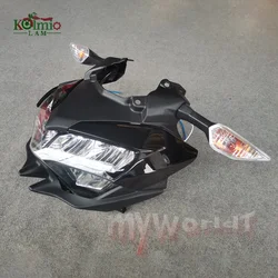 Suitable For KAWASAKI Z650 ER650 2020 - 2025 Z 650 Motorcycle Headlight + Front Head Cowl Upper Nose Fairing Turn Signal