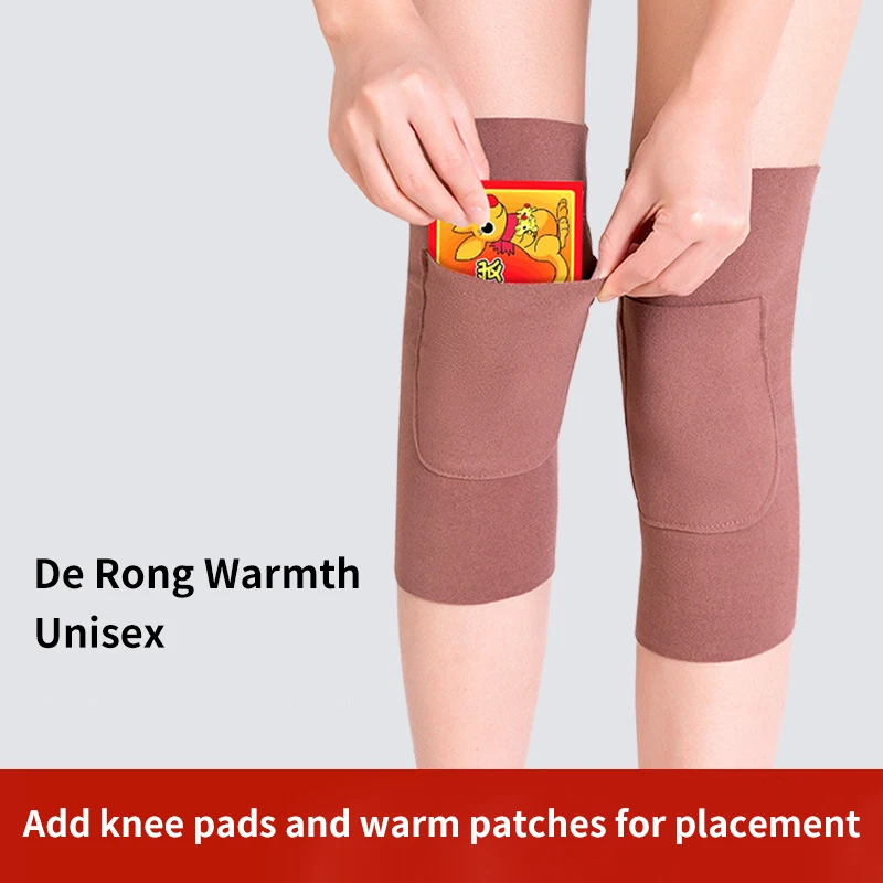 1 Pair New kneepad With Pockets Self Heating Knee Braces Sleeve Can Hold Heating Pads Far Infrared Keep Warm Knee Pads