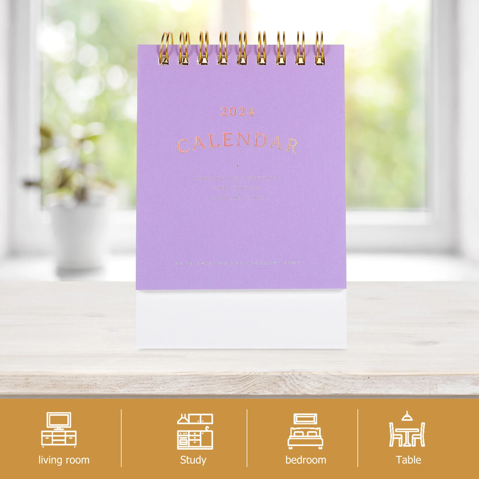 تقويم مكتبي 2024، مكتب صغير مزخرف، تقويم شهري، استخدام سطح المكتب، منظم تأثيث منزلي، عملي يوميًا