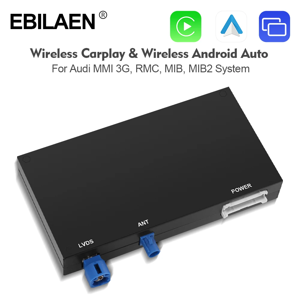 

Wireless Apple CarPlay for Audi A1 A3 A4 A5 A6 A7 A8 Q2 Q3 Q5 Q7 S4 S5 MMI MIB RMC Android Auto Module Mirror Reverse Camera