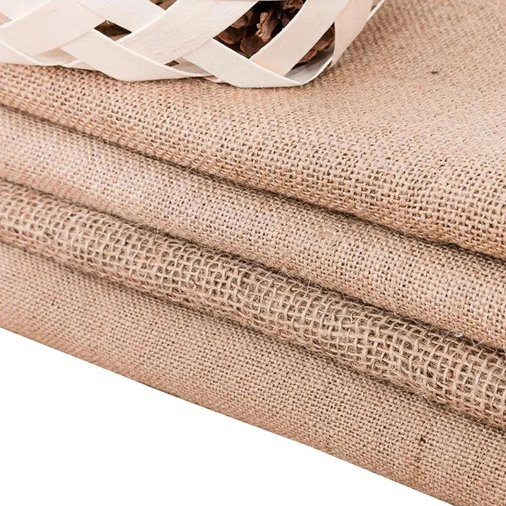 63X19.6in Natural Burlap Fabric Density 35*35 Jute Fiber Cloth For Xmas Rustic Wedding Decor Storage Flower DIY Hand Work Cloth