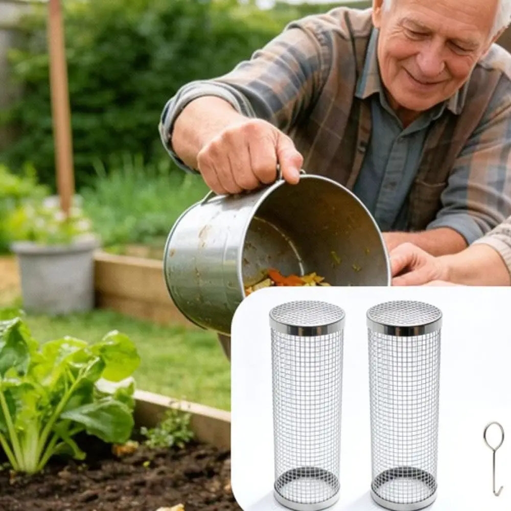 Portable Stainless Steel Compost Sifter For Garden Soil Filtration And Household Organic Waste Composting Gardening Tools