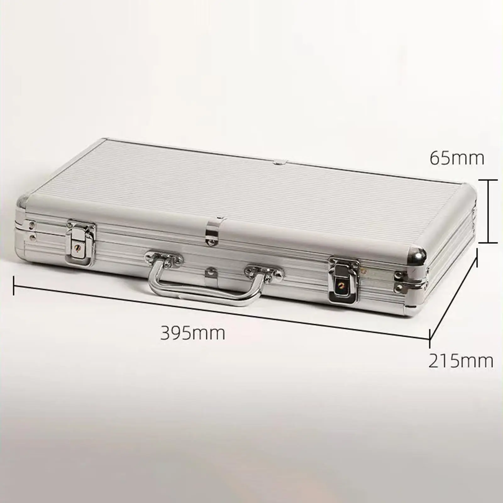 Chip Set Holder Solid Playing Games Aluminum Alloy Chip Carry Case Token Box Storage Container for Household Travel Women Adults