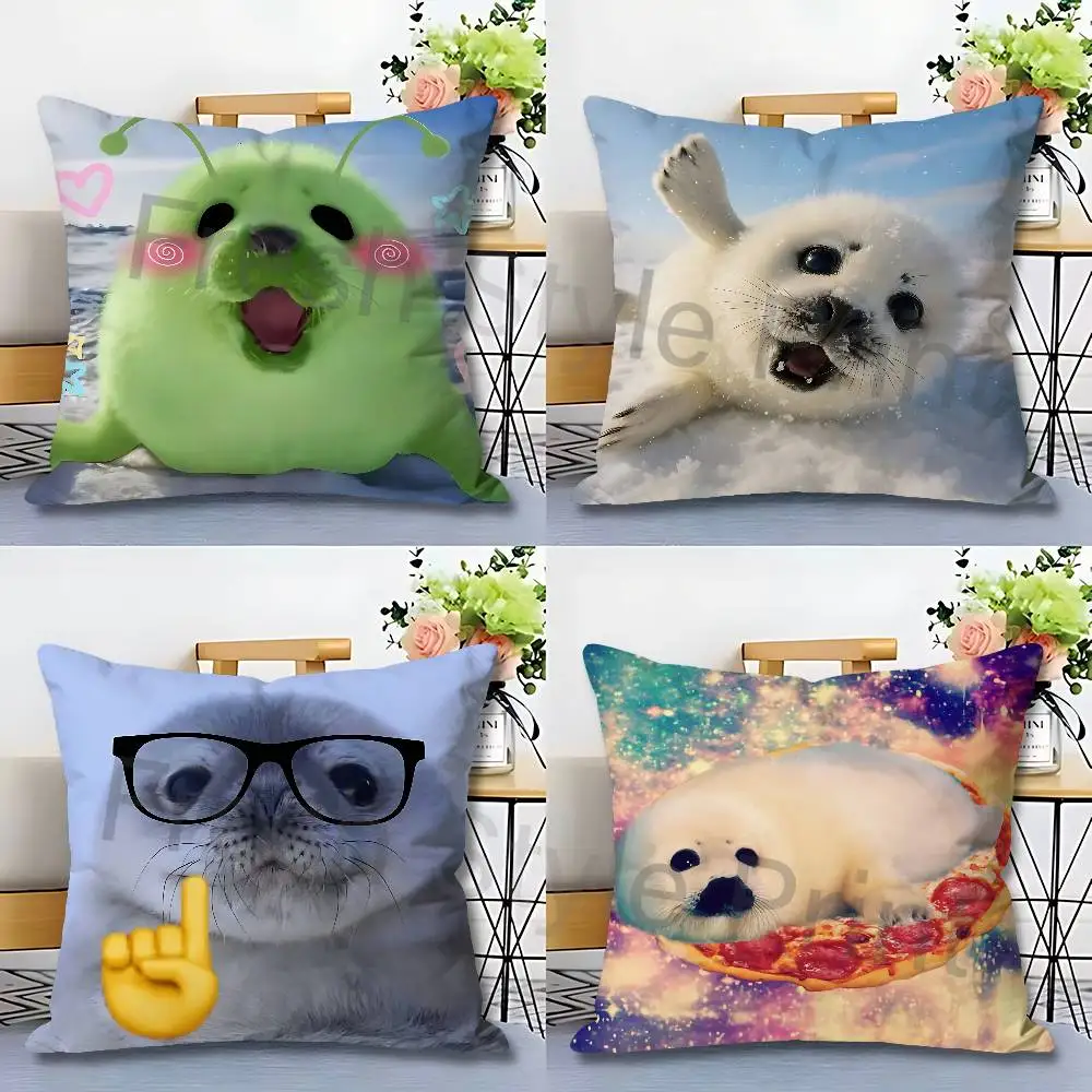 

S-Seal S-Sea Cute Pillow Cases for Bedroom Living Room Sofa Home Decor Polyester Cushion Cover with Zipper