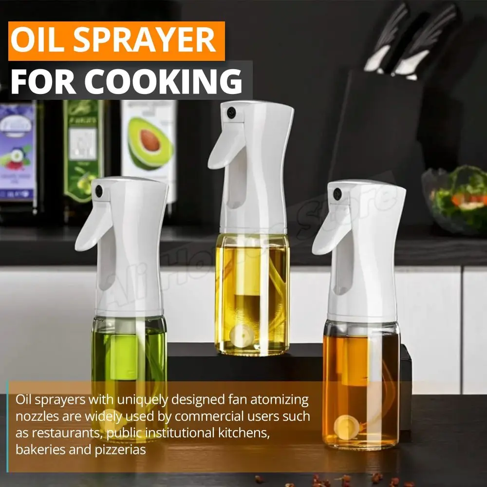 Kitchen Oil Sprayer Plastic Bottle Mist Sprayer Bottle Cooking Olive Oil Sprayer for 2/1PCS 200/300/500ML Vinegar Roller Bottles