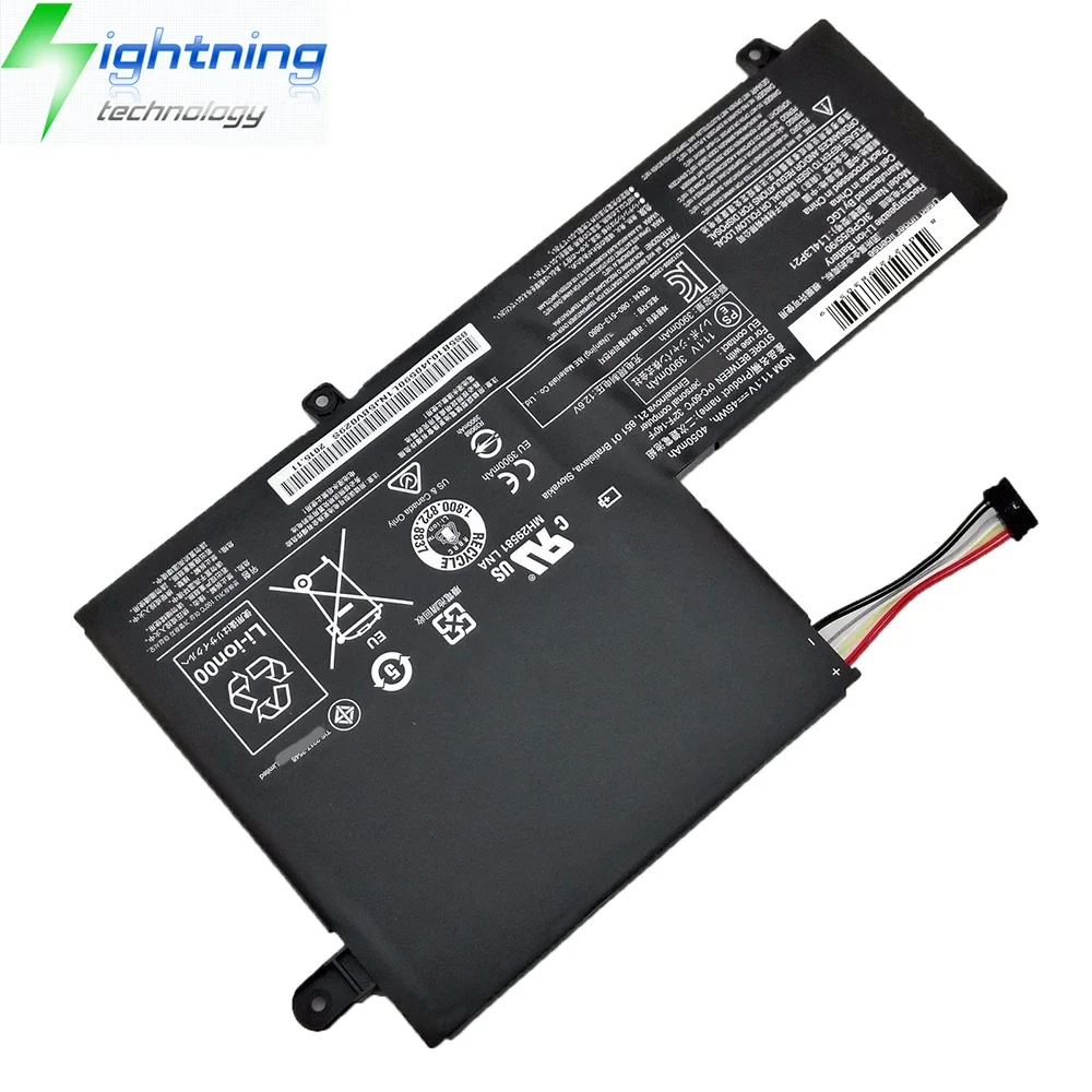 Brand New Genuine Original L14L3P21 11.1V 45Wh Laptop Battery for Lenovo Flex 3 4-1470 1480 1580 Edge 2-1580 L14M3P21 L15L3PB0 e