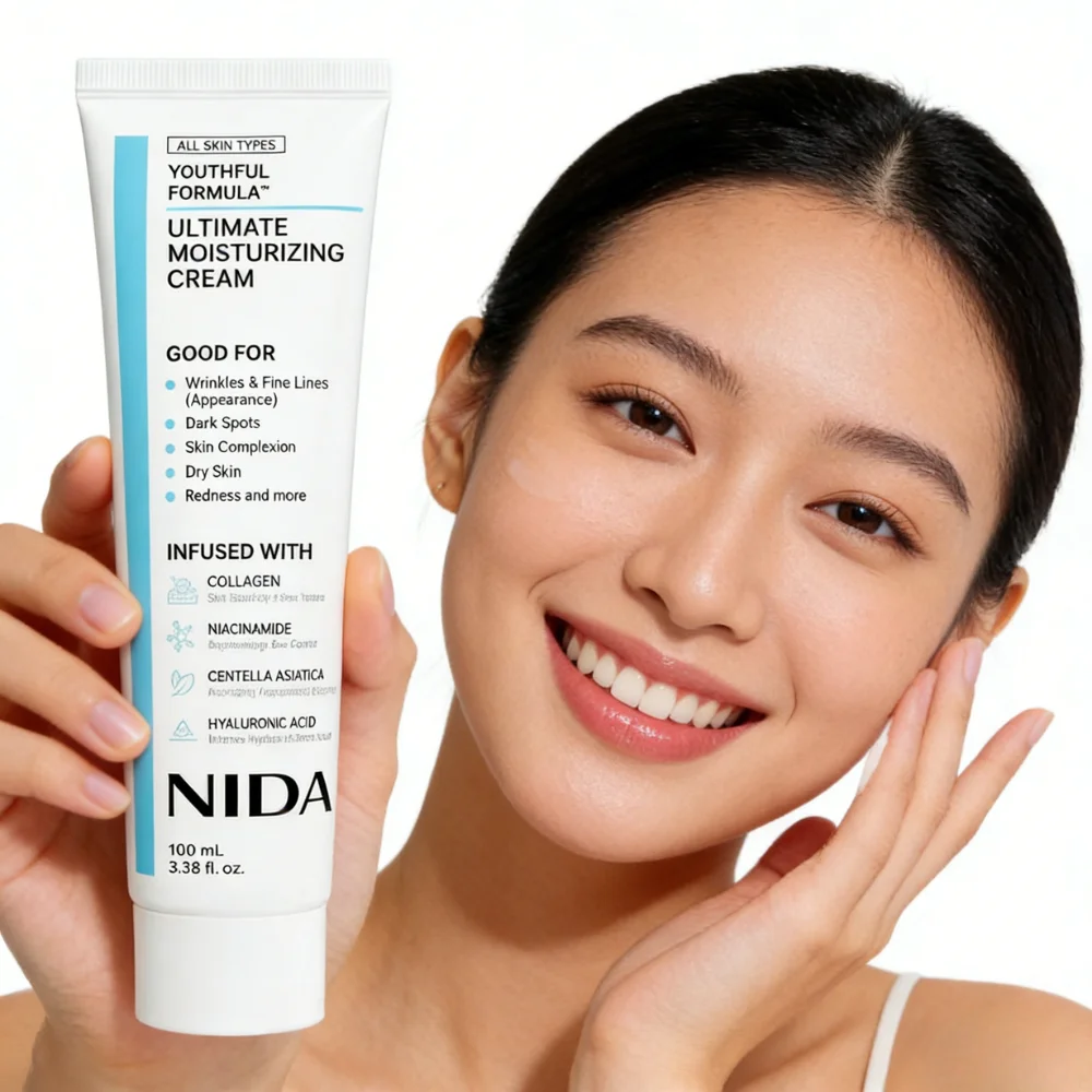Crema Facial Fórmula Juvenil 100ml, Niacinamida y Centella Asiática para Manchas Oscuras, Enrojecimiento, Mejora el Tono de Piel, Ligera