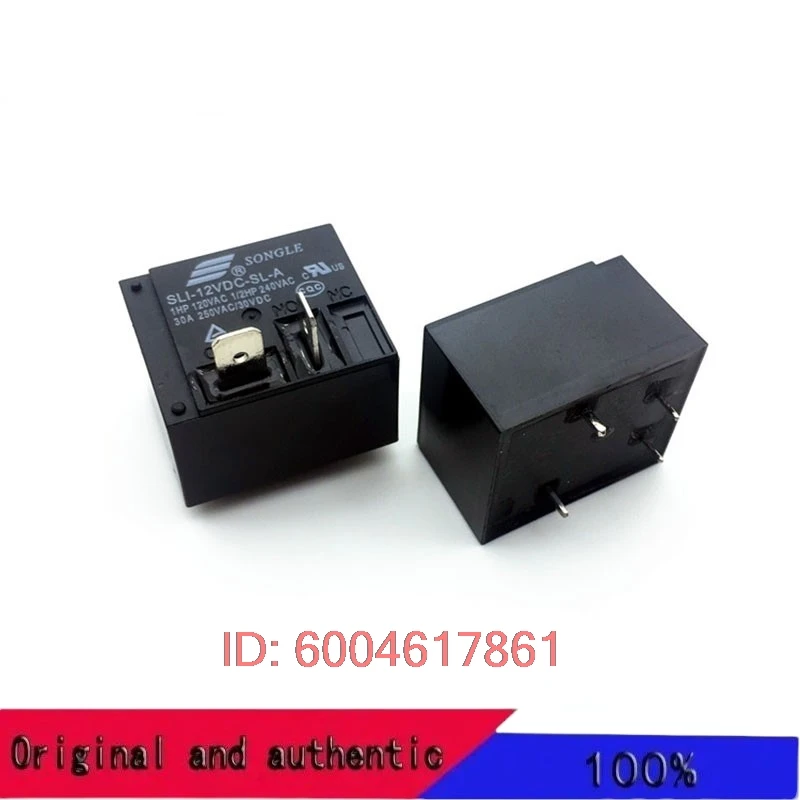 10PCS/Lot SLI-05VDC-SL-A/SLI-12VDC-SL-A/SLI-24VDC-SL-A 5V 12V 24V 4P 4Pin 30A Relays