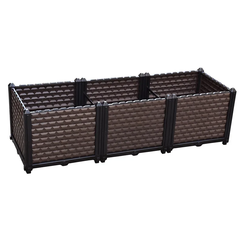 vegetable planter box vegetable flower pot terrace roof large rectangular three-dimensional combination flower pot plastic