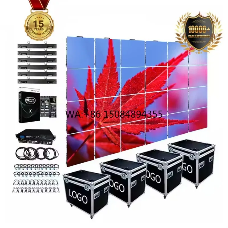 Portable P3.91 P2.6 P2.5 Indoor Outdoor Full Weather LED Display Screen Panel for Events Church Video Digital Signage Displays