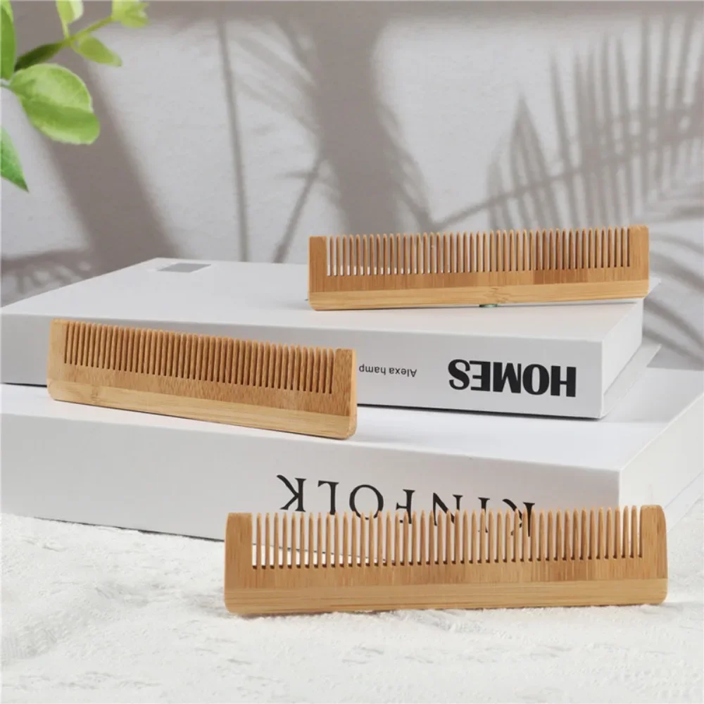 Peigne de Énergie en Bois de Bambou Antistatique Naturel, Brosses Capillaires, Soins Capillaires, Outil de Coiffure pour Homme, 1 Pièce