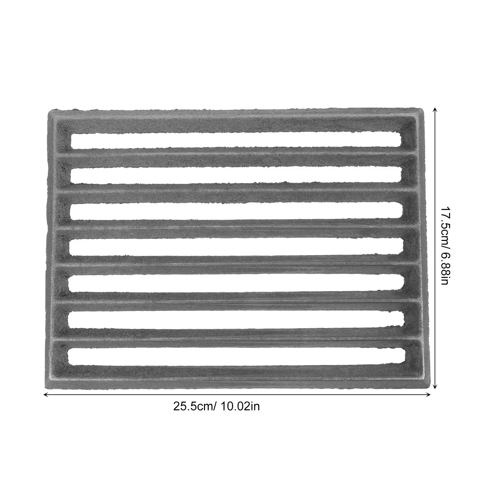 Cast Iron Rectangular Fire Grate Heavy Duty Bbq Grill Replacement Charcoal Plate Bottom Grill Parts for Fire Pit - view 3