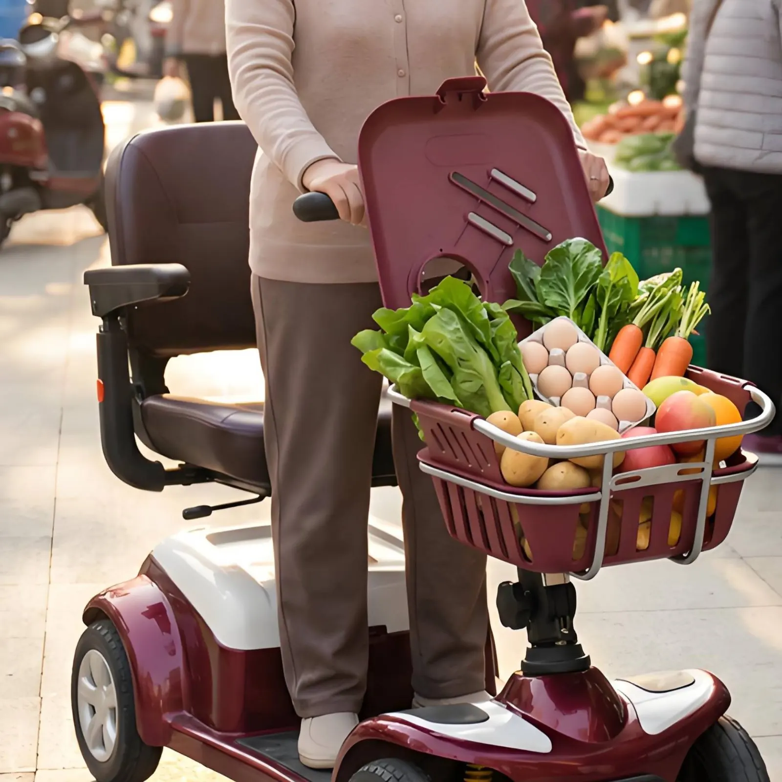 

Tricycle Front Basket Large Capacity Covered Front Basket Mobility Gear Easy to Install Vehicle Accessory Wear-Resistant