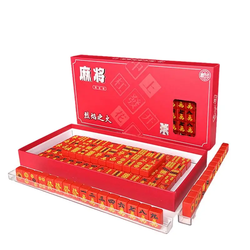 

Travel Mahjong Game Set Small Chinese Mahjong Set Portable Mini Mahjong Board Game Set For Family Dormitory Student Dormitory