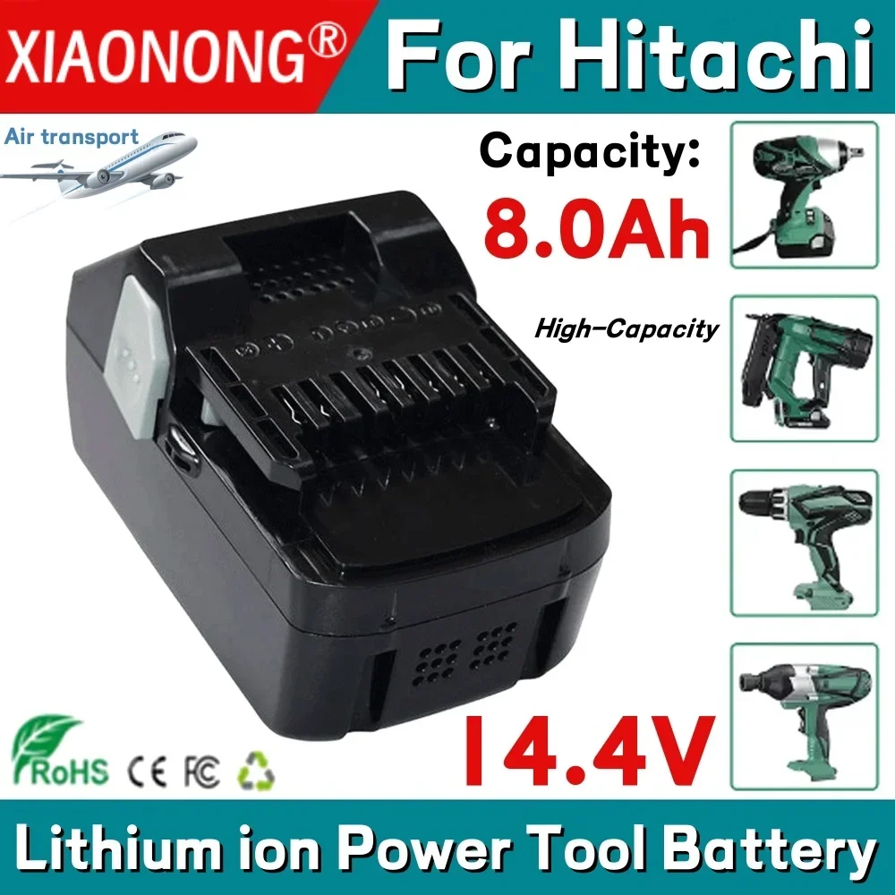 

8000mah Rechargeable Battery For Hitachi 14.4v 8.0Ah Replacement BSL1430 bsl1430 CJ14DSL BSL1440 CR14DSL BSL1415 Tool Battery