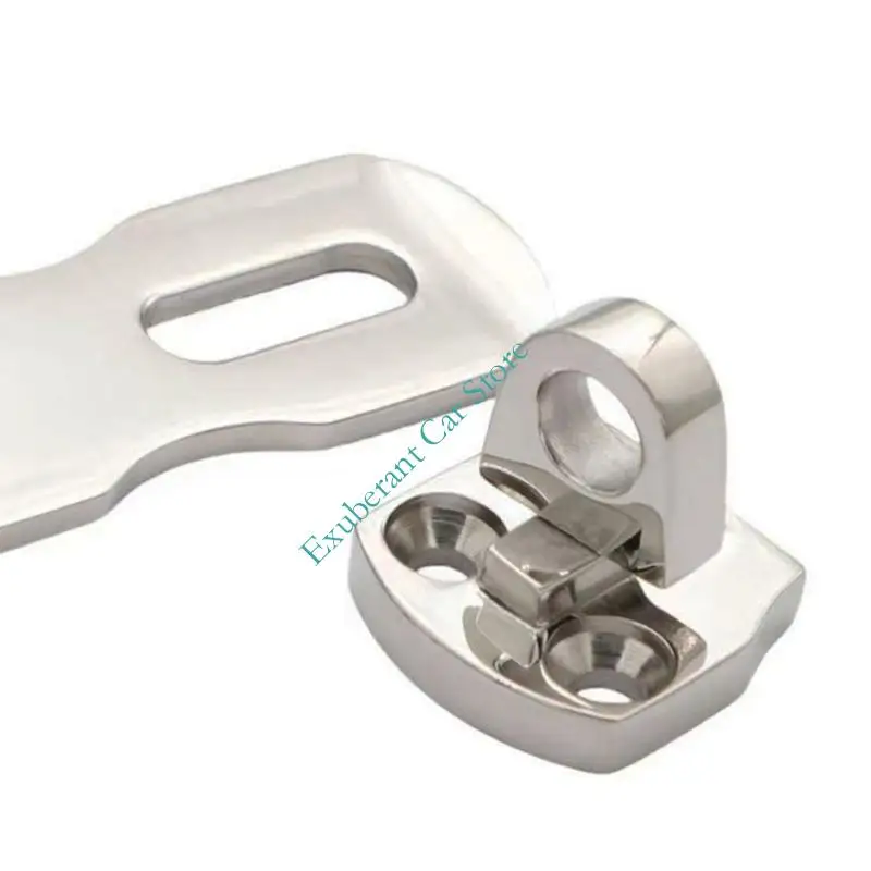 2Pcs 3inch Safety Hasp Marine Grade 316 Stainless Steel Door Hasps Heavy Duty Rustproof Easy Installation