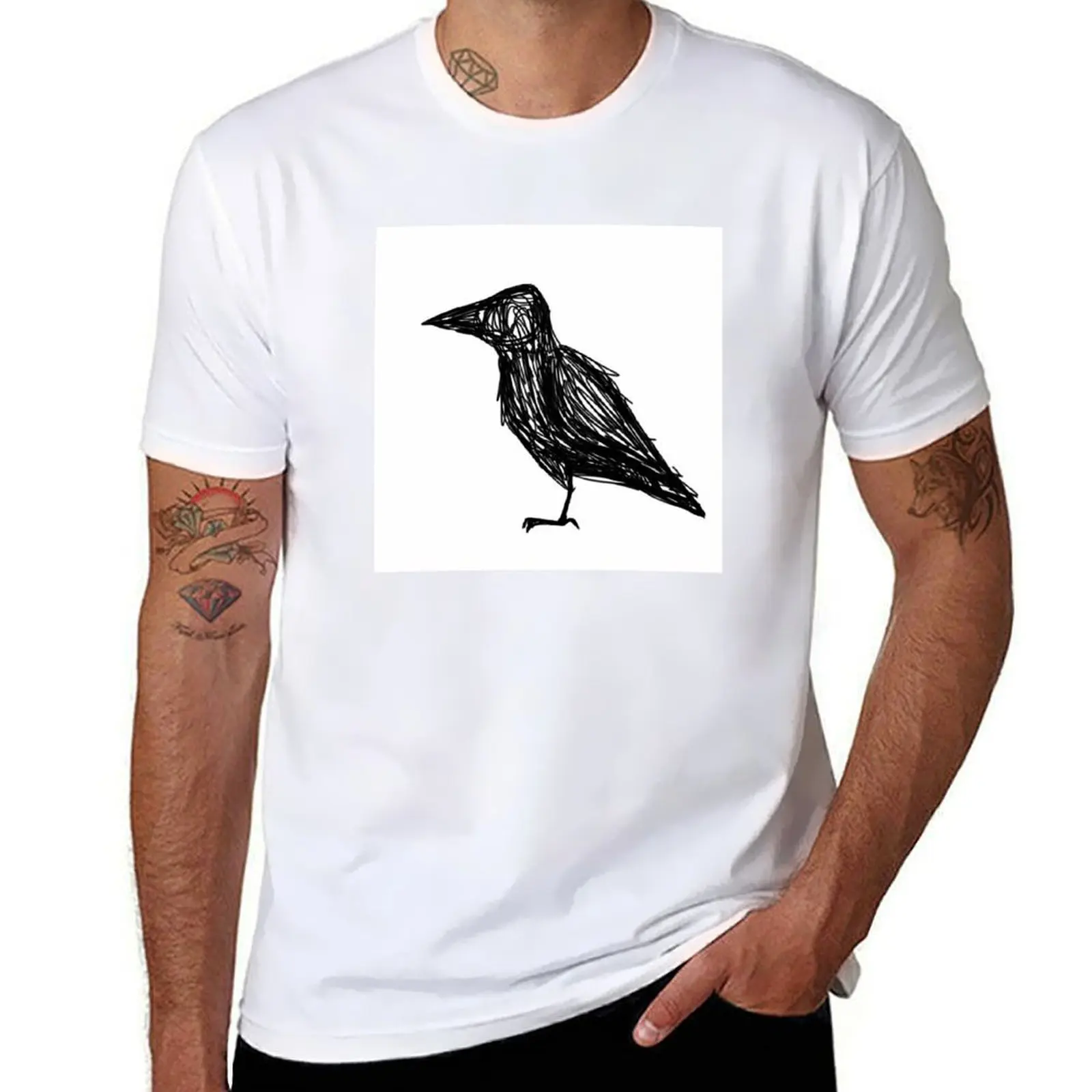 

Футболка Crow, бутик одежды на день Святого Валентина, мужская футболка, спортивные футболки для мужчин, упаковка