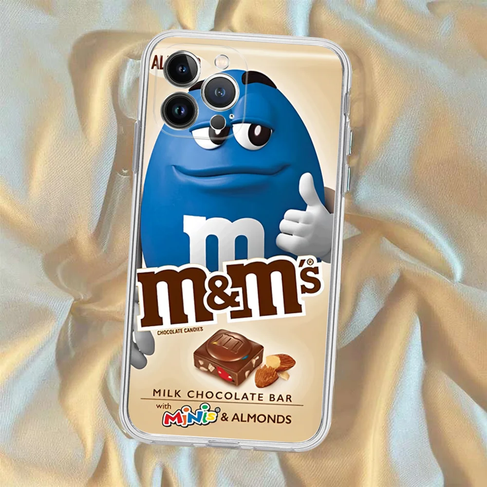 M&Ms Chocolate Phone Case Silicone Soft for iphone 15 14 13 12 11 Pro Mini XS MAX 8 7 6 Plus X XS XR Cover