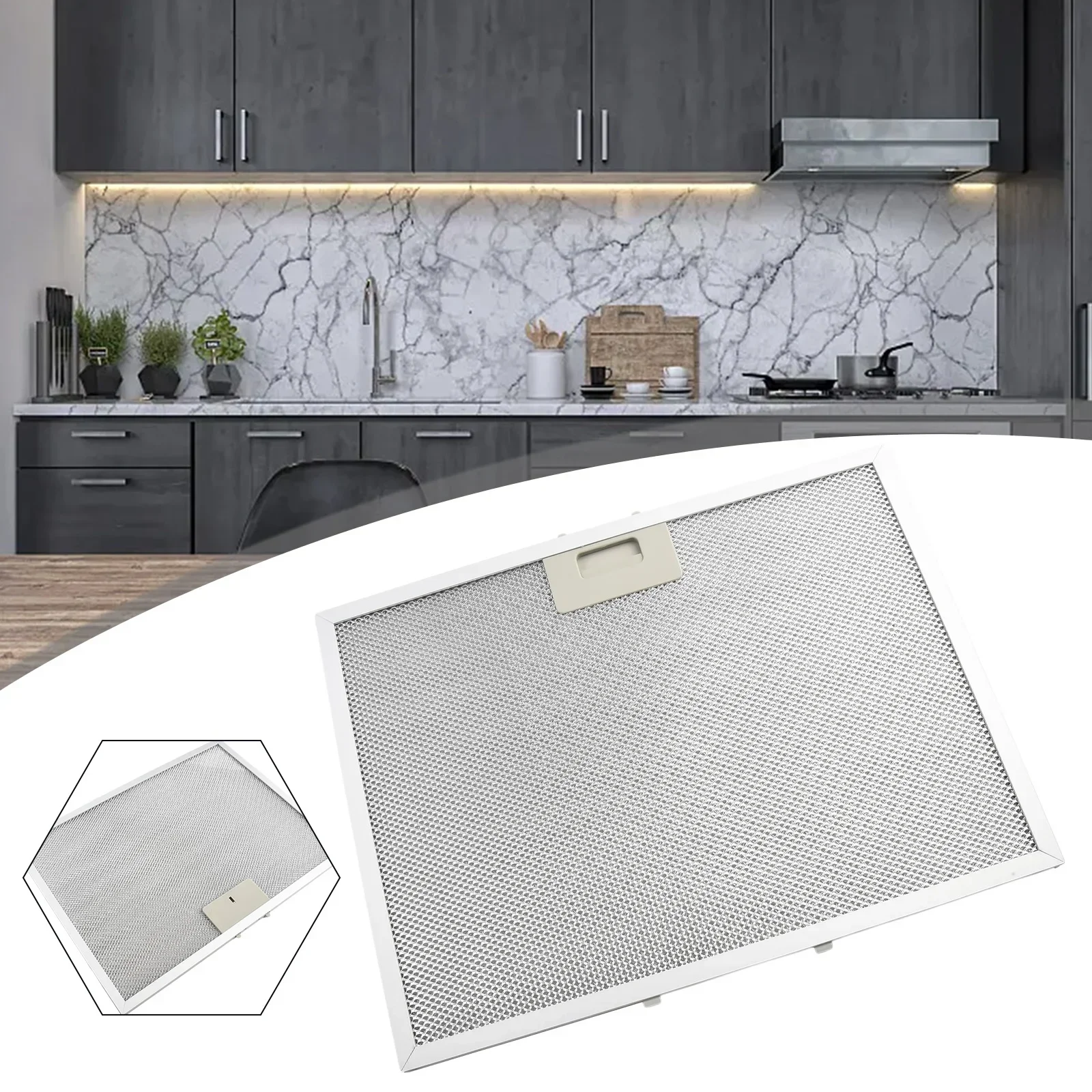 Silver Cooker Hood Filters Metal Mesh Extractor Vent Filter 400 X 300 X 9mm High Quality Material Durable And Practical