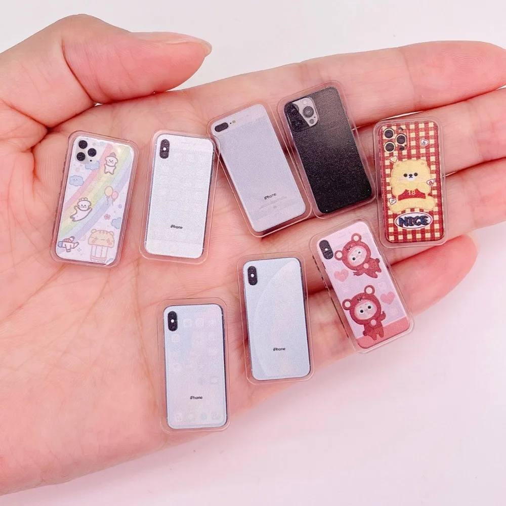 1:12 Miniature Phone Miniature BJD Phone Dollhouse Mobile Phone Model Dollhouse Decoration Doll House Miniature Things