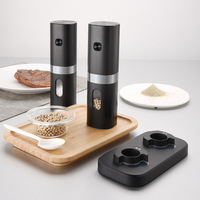 Automatic Pepper Grinder,Salt And Pepper Grinder,USB Rechargeable Adjustable Coarseness Spice Mill,With LED Light,Spice Shaker