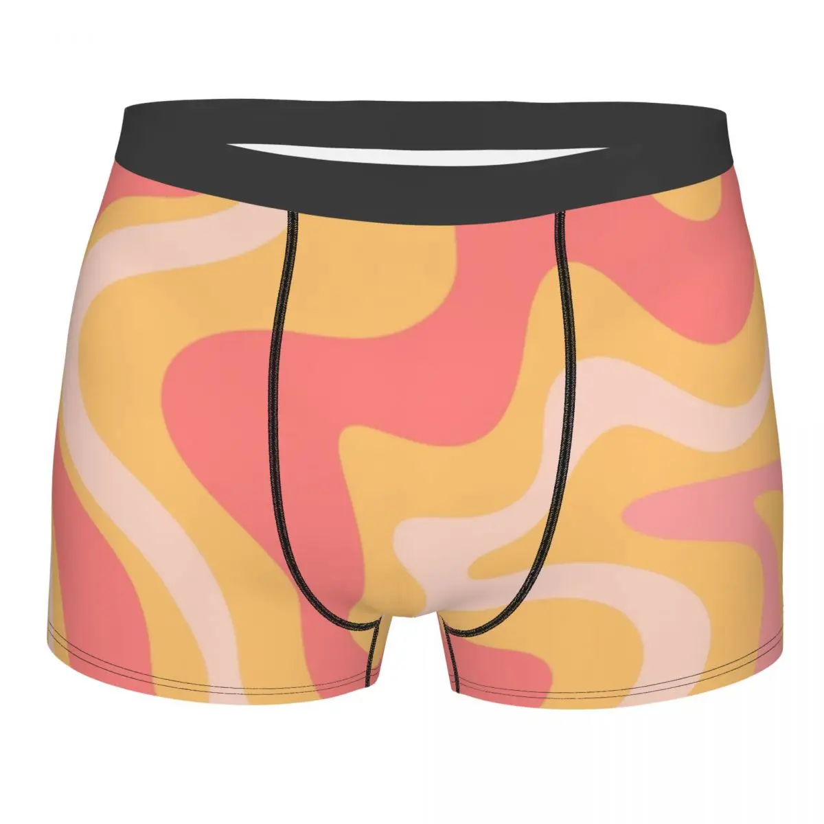 

Sage Liquid Swirl Abstract Pattern Boxer Shorts Men 3D Printed Male Stretch Underwear Panties Briefs