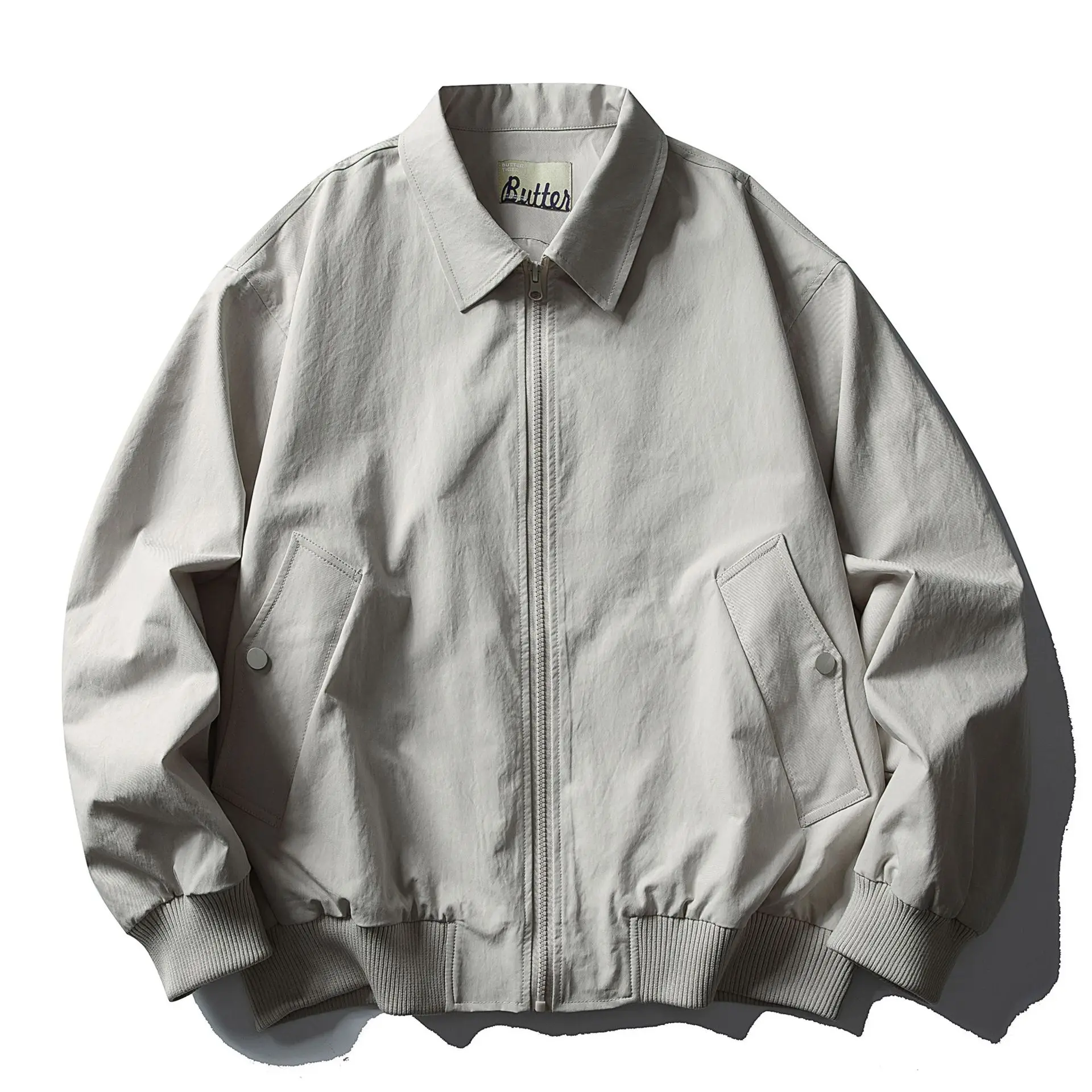 

2026 New Retro Pure Color Simple Workwear Jacket Loose Casual Outerwear for Men And Women Spring Autumn Season Polyester Fiber