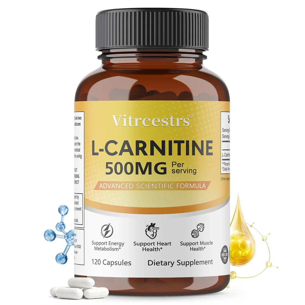 L-Carnitine 500mg Per Serving - Supports Energy Metabolism, Heart Health, Muscle Health, Daily Energy, Physical Performance
