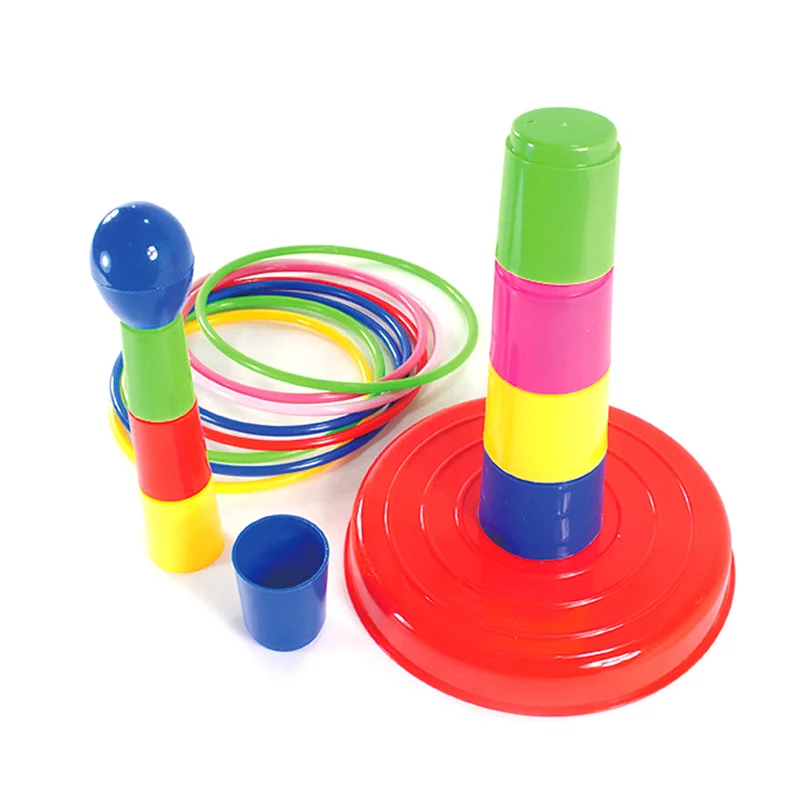 Children\'s Outdoor Sensory Toys Parent-child Interactive Game Creative Stacking Cup Throwing Ring Toy Party Entertainment Games