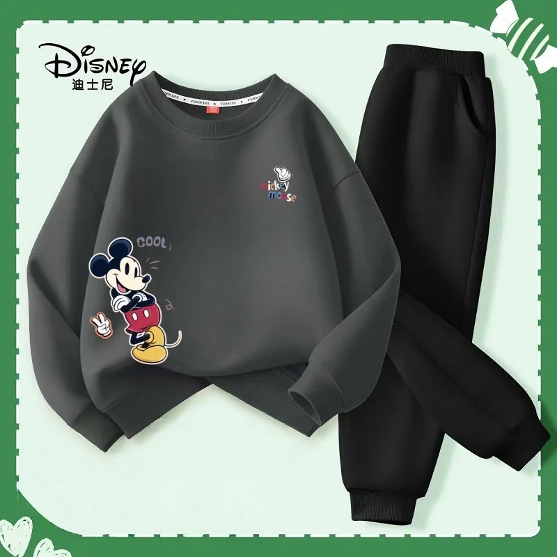 الخريف طفل الفتيات الفتيان الملابس مجموعة الأطفال ديزني ميكي الطباعة البلوز بلوزات وسراويل أسفل 2 قطعة دعوى القطن رياضية #5
