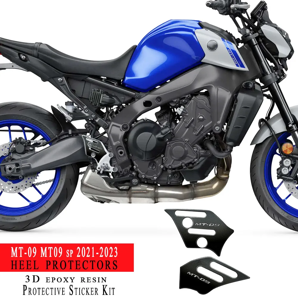 

NEW MT 09 Motorcycle 3D Epoxy Resin Sticker Protection Kit Heel Guard Protection For Yamaha MT-09 MT 09SP 2021 2022 2023