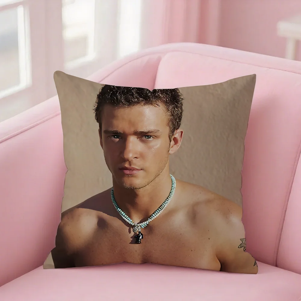 Singer Justin Timberlake Everything I Thought It Was Pillow Case Square Double-Sided Printing Short Plush Sofa Cushion Cover
