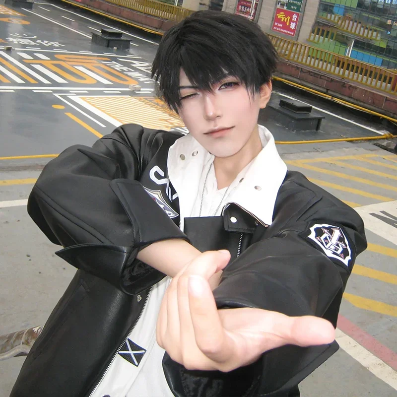 

2025 игра Love and Deepspace Caleb, косплей, костюм для взрослых и мужчин, пальто, кожаная куртка, униформа для глубокого аэрокосмического агентства, наряды на Хэллоуин