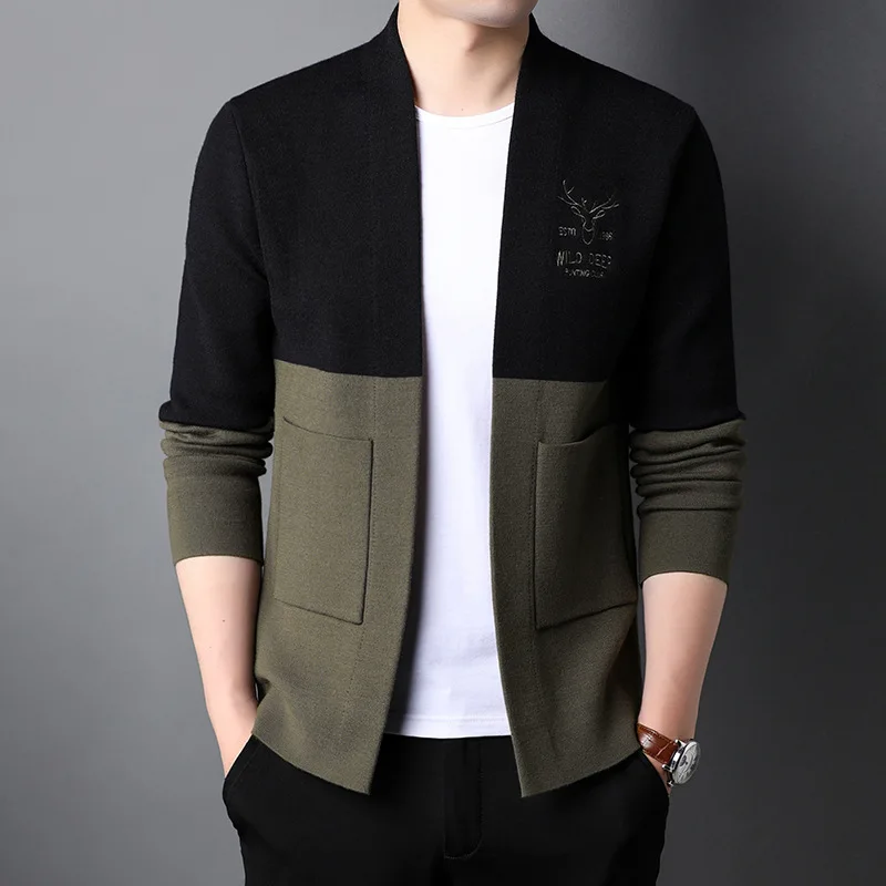 

Высший класс, новый осенний бренд, модный трикотаж, японский эстетический мужской кардиган, свитер, повседневные пальто, зимняя куртка, мужская одежда