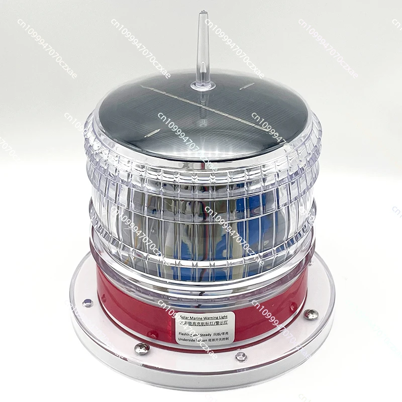 

Solar Aviation Obstacle Light, Waterproof LED Beacon Warning Light for Airport Ship Marine