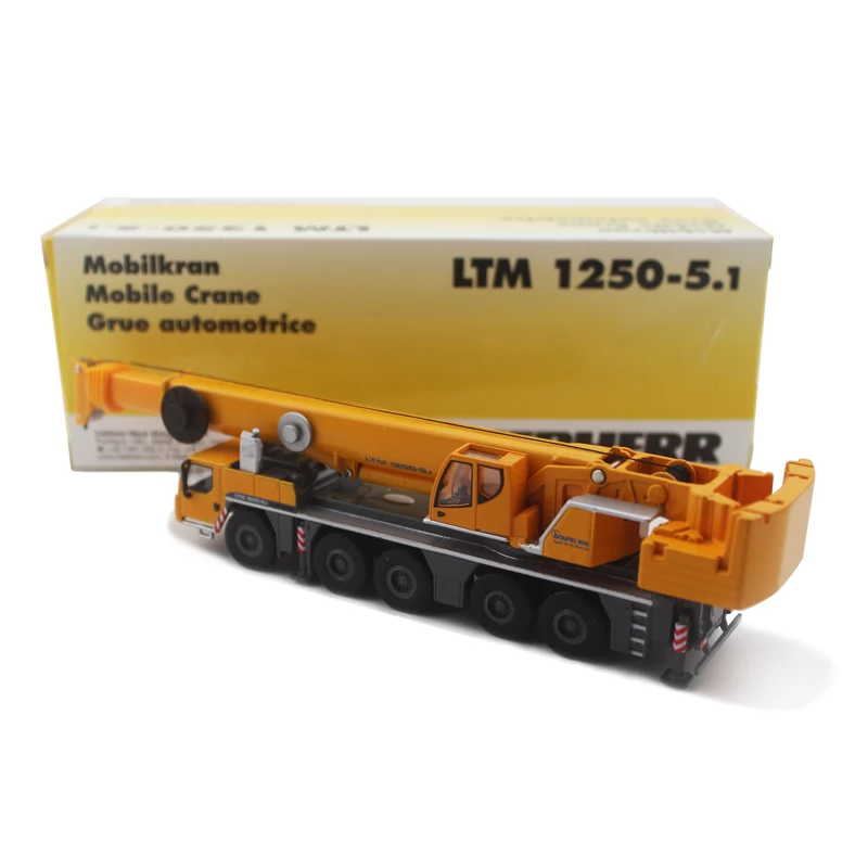 Diecast 1:87 Scale LIEBHERR LTM 1250-5.1 Engineering Alloy Crane Model Collection Souvenir Display