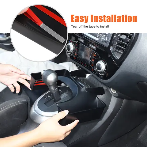 ABS Car Gear Shift Side Storage Box Tray Holder Side Organizer Tray For 2011-2019 Nissan JUKE Infiniti ESQ Interior Accessories 10 best sales nissan juke 2012 - №10