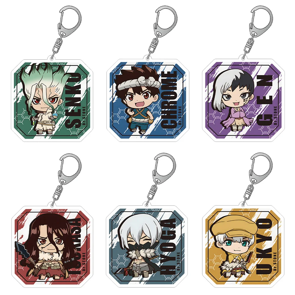 

Dr.STONE character Senku Ishigami Taiju Oki Kohaku Ryusui Nanami Sai Nanami Ruri Acrylic keychain Anime Toy figures Bag pendant
